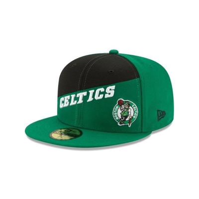 Boston Celtics Gorra | New Era NBA Color Split 59fifty Fitted Cap Mexico - Verdes